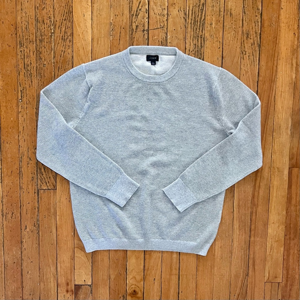J.Crew Classic Crew Neck Knitted Sweater Long Sleeve Slim Fit Lightweight (L)